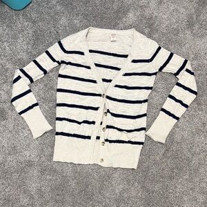Mossimo Supply Co. Navy and Cream Striped Cardigan